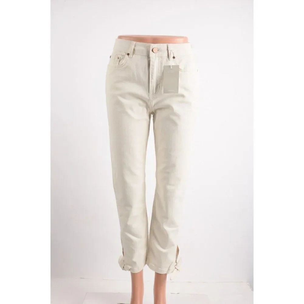 Boden Womens The Denbigh Jeans Denim UK 6 US 2 Off White Slim Fit NWT